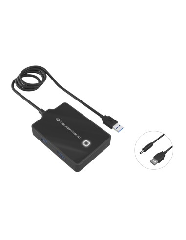 HUBBIES11B base para portátil y replicador de puertos USB 3.2 Gen 1 (3.1 Gen 1) Type-A Negro
