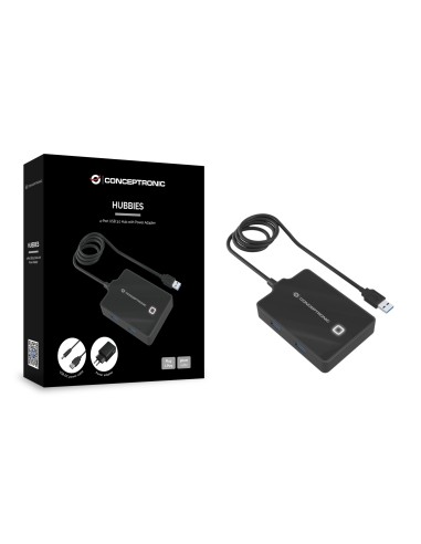 HUBBIES11BP base para portátil y replicador de puertos USB 3.2 Gen 1 (3.1 Gen 1) Type-A Negro