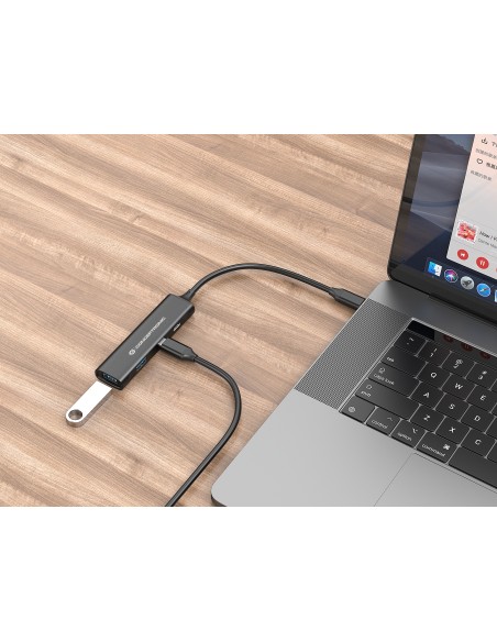 HUBBIES12B hub de interfaz USB 3.2 Gen 1 (3.1 Gen 1) Type-C 5000 Mbit/s Negro