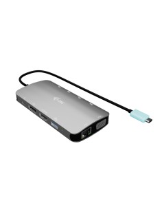 USB-C Metal Nano 3x Display (DP, HDMI and VGA) Docking Station + Power Delivery 100 W