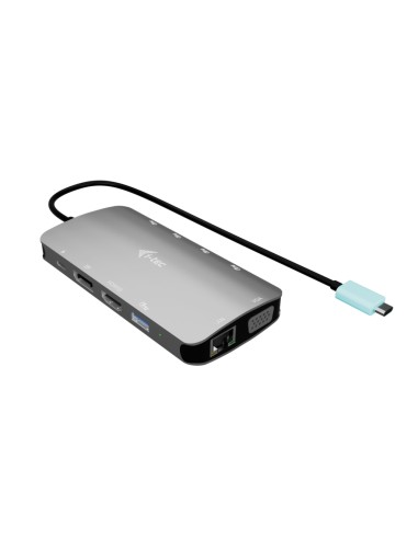USB-C Metal Nano 3x Display (DP, HDMI and VGA) Docking Station + Power Delivery 100 W