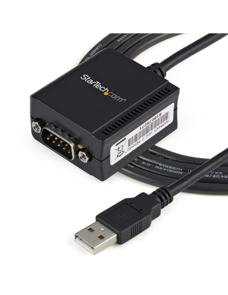 Cable 1,8m USB a Puerto Serie Serial RS232 DB9 con Retención del Puerto de Asignación COM