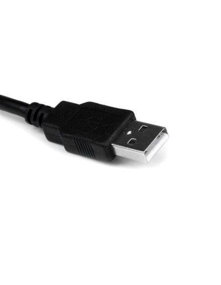 Cable Profesional de 0,3m USB a Puerto Serie Serial RS232 DB9 con Retención del Puerto COM