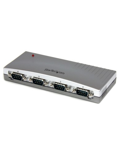 Hub Concentrador USB a 4 Puertos Serie RS232 - Ladrón Serie DB9 - Adaptador USB a Serie