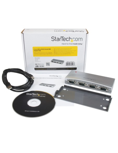 Hub Concentrador USB a 4 Puertos Serie RS232 - Ladrón Serie DB9 - Adaptador USB a Serie