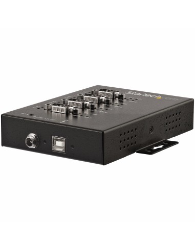 Adaptador Hub Serie RS232/RS485/RS422 a 4 puertos USB - Convertidor Ladrón USB 2.0 a Serial DB9 - IP30 - de Montaje en Carril D