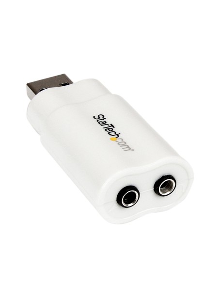 Tarjeta de Sonido Estéreo USB Externa Adaptador Conversor - Blanco
