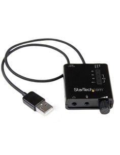 Tarjeta de Sonido Estéreo USB Externa Adaptador Conversor con Salida SPDIF - Negro 2