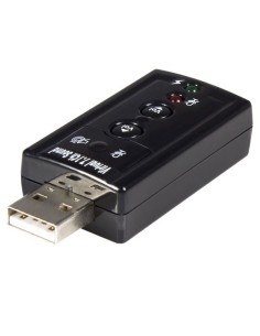 Tarjeta de Sonido 7,1 Virtual USB Externa Adaptador Conversor 2