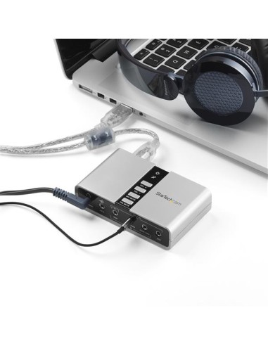 Tarjeta de Sonido 7,1 USB Externa Adaptador Conversor puerto SPDIF Audio Digital Óptico