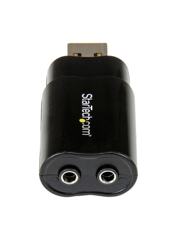 Tarjeta de Sonido Estéreo USB Externa Adaptador Conversor - Negro