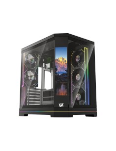 Gabinete Neutrón X Pro, Midi-Tower, ATX/Micro-ATX/ITX, USB 3.0, sin Fuente, 5 Ventiladores Instalados, Negro