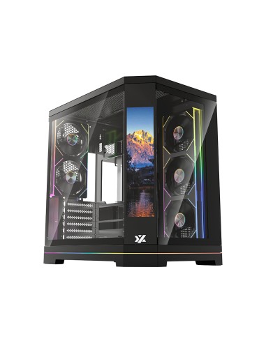 Gabinete Neutrón X Pro, Midi-Tower, ATX/Micro-ATX/ITX, USB 3.0, sin Fuente, 5 Ventiladores Instalados, Negro