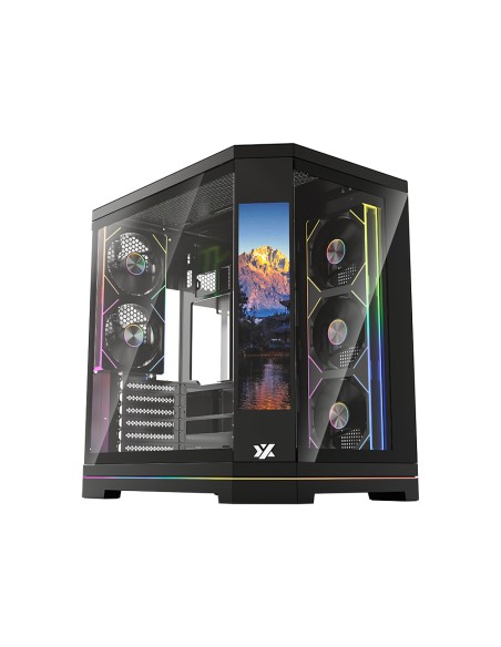 Gabinete Neutrón X Pro, Midi-Tower, ATX/Micro-ATX/ITX, USB 3.0, sin Fuente, 5 Ventiladores Instalados, Negro