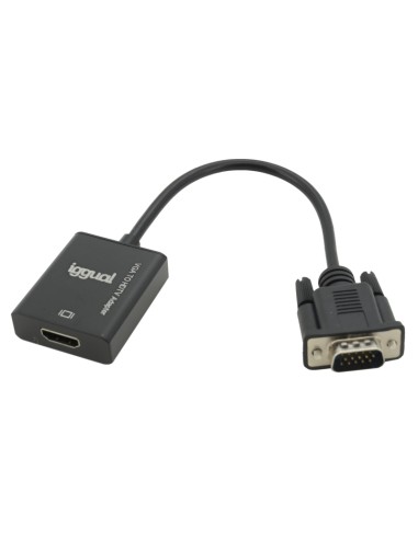 Adaptador VGA a HDMI + audio + microUSB