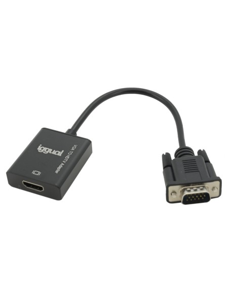 Adaptador VGA a HDMI + audio + microUSB