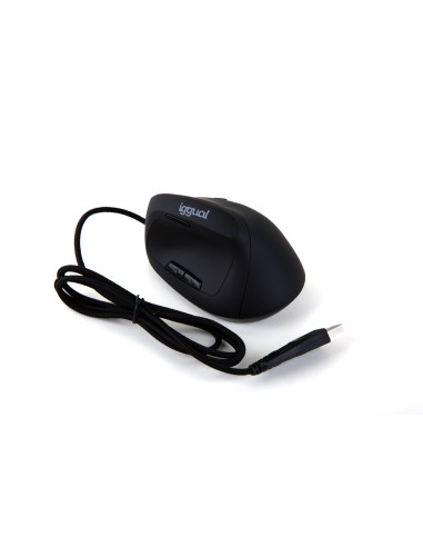 Ratón vertical USB ERGO-V 2400DPI negro