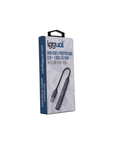 Hub USB 3 puertos USB 2.0 + 1 USB 3.0 Thin