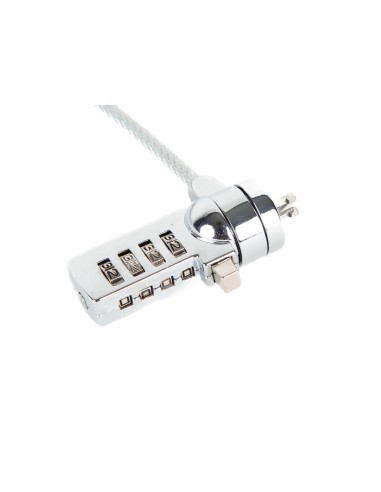 Secure 4D cable antirrobo Plata 1,5 m