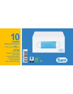 PAQ 10 SOBRES PARA MASCARILLAS