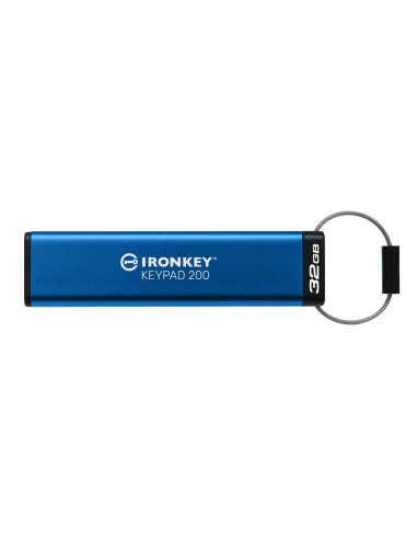 IronKey Keypad 200 unidad flash USB 32 GB USB tipo A 3.2 Gen 1 (3.1 Gen 1) Azul