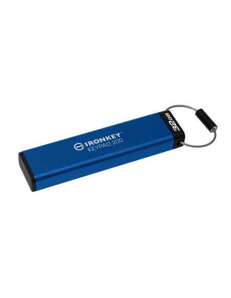 IronKey Keypad 200 unidad flash USB 32 GB USB tipo A 3.2 Gen 1 (3.1 Gen 1) Azul