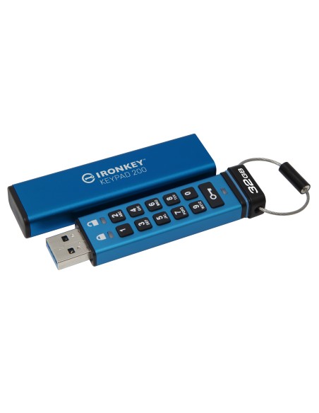 IronKey Keypad 200 unidad flash USB 32 GB USB tipo A 3.2 Gen 1 (3.1 Gen 1) Azul