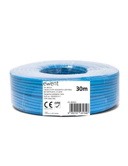 IM1221 cable de red Azul 30 m Cat6a U/UTP (UTP)