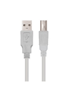 CABLE USB 2.0 IMPRESORA, TIPO A/M-B/M, BEIGE, 1.0 M 2