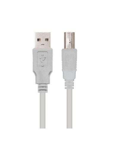CABLE USB 2.0 IMPRESORA, TIPO A/M-B/M, BEIGE, 1.0 M