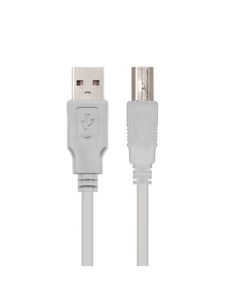 CABLE USB 2.0 IMPRESORA, TIPO A/M-B/M, BEIGE, 1.0 M