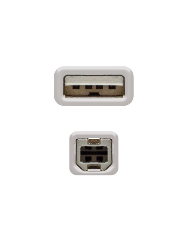 CABLE USB 2.0 IMPRESORA, TIPO A/M-B/M, BEIGE, 1.0 M