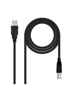 10.01.0102-BK cable USB 1 m USB 2.0 USB A USB B Negro