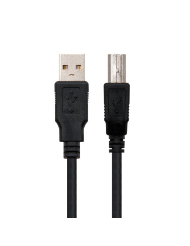CABLE USB 2.0 IMPRESORA, TIPO A/M-B/M, NEGRO, 1.8 M
