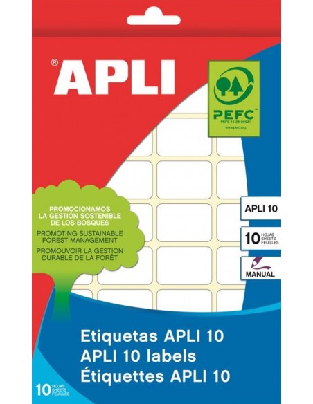 MINI BOLSA ETIQUETAS ADHESIVAS 20X75 APLI CANTOS ROMOS