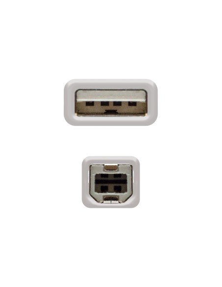 CABLE USB 2.0 IMPRESORA, TIPO A/M-B/M, BEIGE, 3.0 M