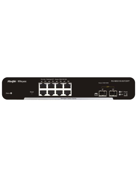 RG-NBS3100-8GT2SFP switch Gestionado L2 Gigabit Ethernet (10/100/1000) Negro