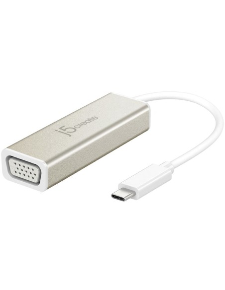 JCA111 Adaptador gráfico USB 1920 x 1080 Pixeles Aluminio, Blanco