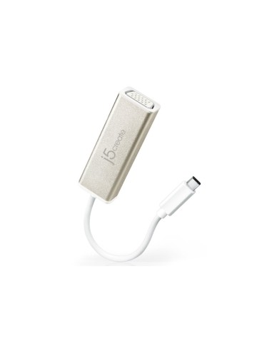 JCA111 Adaptador gráfico USB 1920 x 1080 Pixeles Aluminio, Blanco