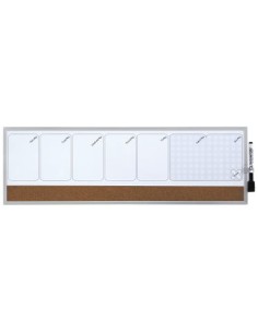 ORGANIZADOR SEMANAL MAGNETICO+TABLERO CORCHO HORIZONTAL 585x190MM NOBO 1903780