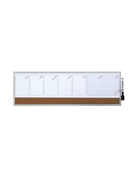 ORGANIZADOR SEMANAL MAGNETICO+TABLERO CORCHO HORIZONTAL 585x190MM NOBO 1903780