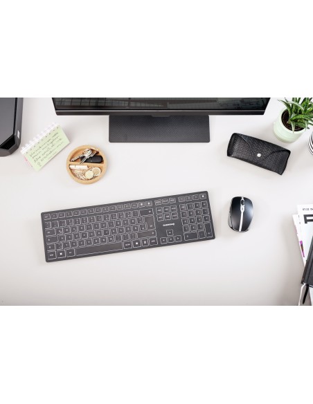 KW 9100 SLIM teclado RF Wireless + Bluetooth QWERTY Español Negro KW 9100 SLIM teclado RF Wireless + Bluetooth QWERTY Español Negro