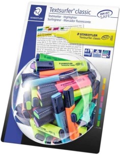 Expositor burbuja 100 marcadores fluorescentes textsurfer 364 surtidos