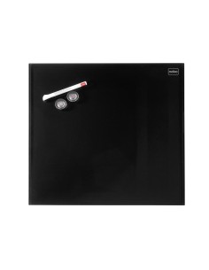 Pizarra de cristal Diamond magnética color negro 300x300 mm en embalaje para retail