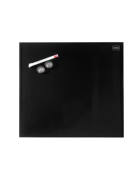 Pizarra de cristal Diamond magnética color negro 300x300 mm en embalaje para retail