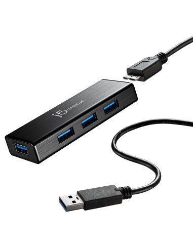 JUH340-N Mini HUB USB 3.0 de 4 puertos - UE/RU