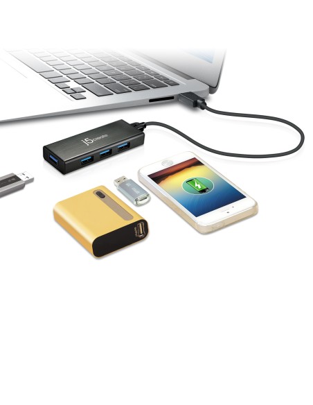 JUH340-N Mini HUB USB 3.0 de 4 puertos - UE/RU