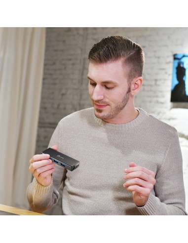 JUH340-N Mini HUB USB 3.0 de 4 puertos - UE/RU