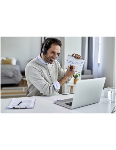 Auriculares USB-A clásicos con micrófono y control de volumen