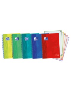 Paq 5 bloc a5 120h 90g cuad5x5 europeanbook4 soft touch colores vivos